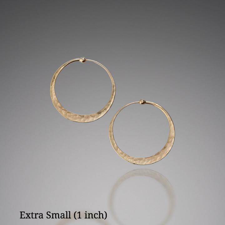 Tiny Hollow Hoop Earrings – STONE AND STRAND